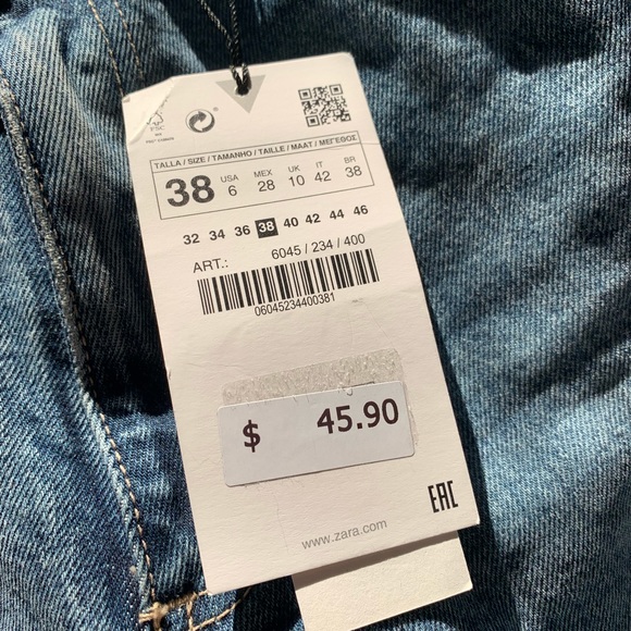 SUPER CUTE ZARA JEANS SIZE 6- SOLD OUT ONLINE NWT - Picture 5 of 5